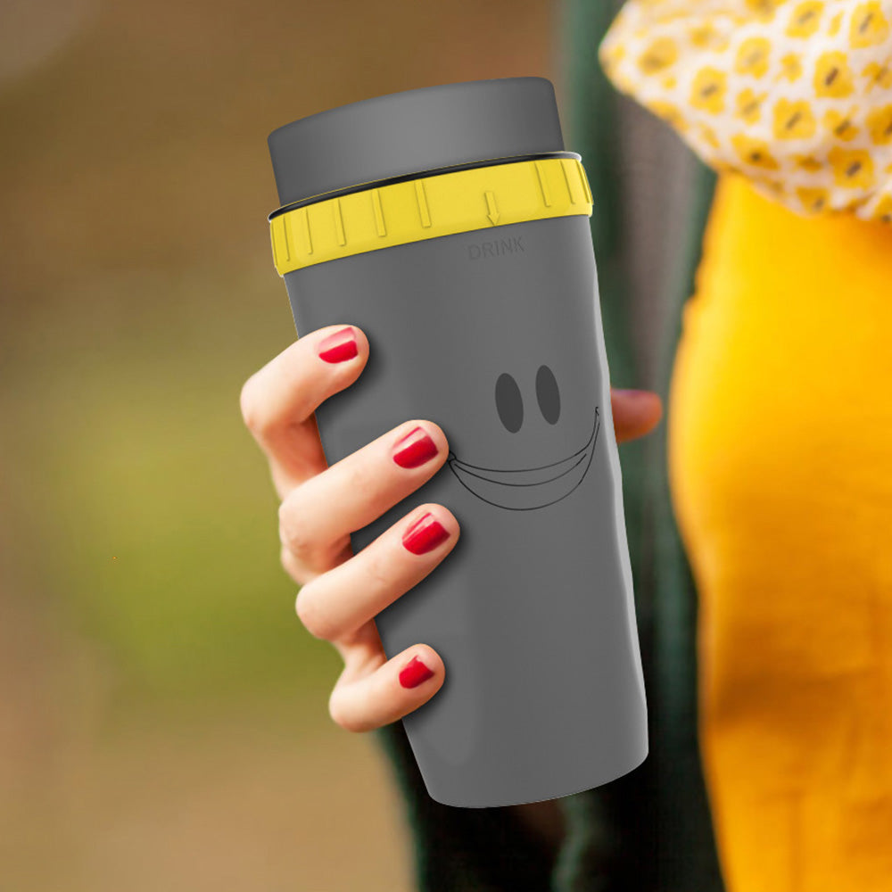 Neolid Twizz Coffee Cup Aperture Mug with Straw