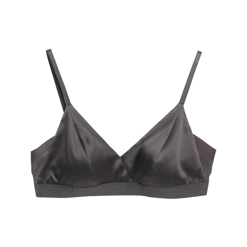 Women's Wire-Free Triangle Cup Satin Bra