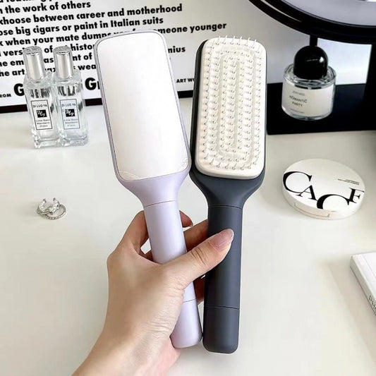 Retractable Air Cushion Hair Brush with One-Click Self-Cleaning