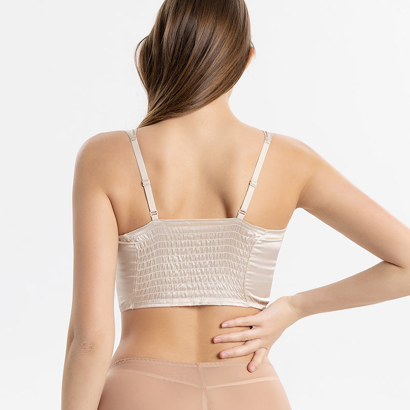 Silk Latex Pad Tube Top Seamless Underwear