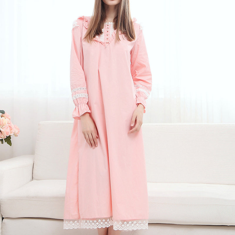 Palace Vintage Cotton Long Sleeve Princess Nightdress