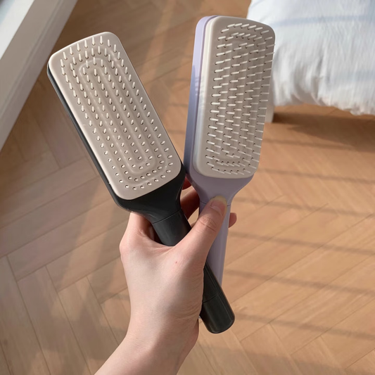 Retractable Air Cushion Hair Brush with One-Click Self-Cleaning
