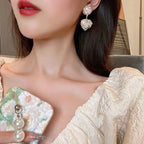 Vintage Heart Drop Earrings