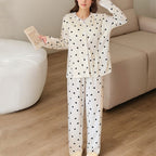 Valentine's Day Love Heart Pullover Women's Pajama Set
