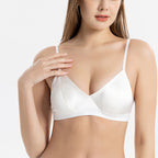 Women's Wire-Free Triangle Cup Satin Bra