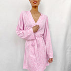 Floral Nightgown Suspenders Two Piece Set