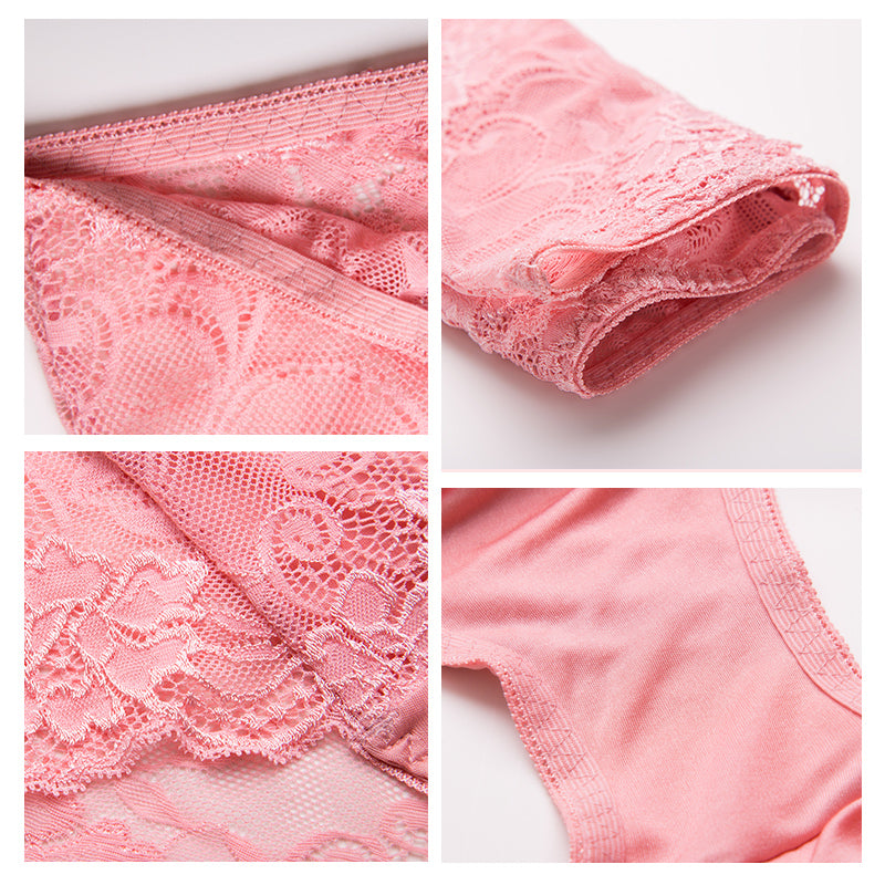 Lace Trim Sexy Comfort Low Rise Boxer Pants