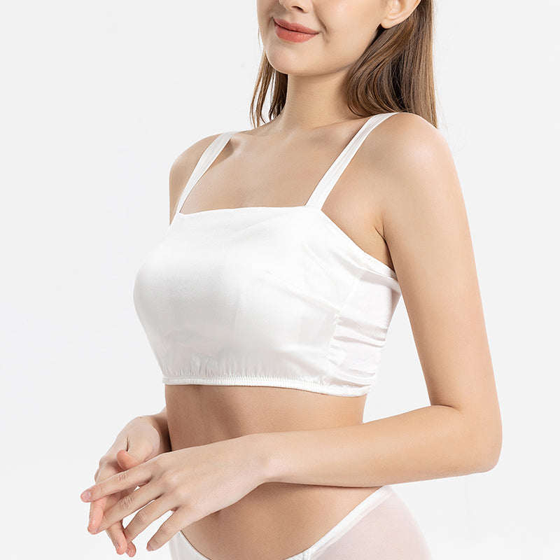 Silk Latex Pad Tube Top Seamless Underwear