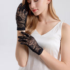 Black Silk Light Breathable Sun Protection Gloves