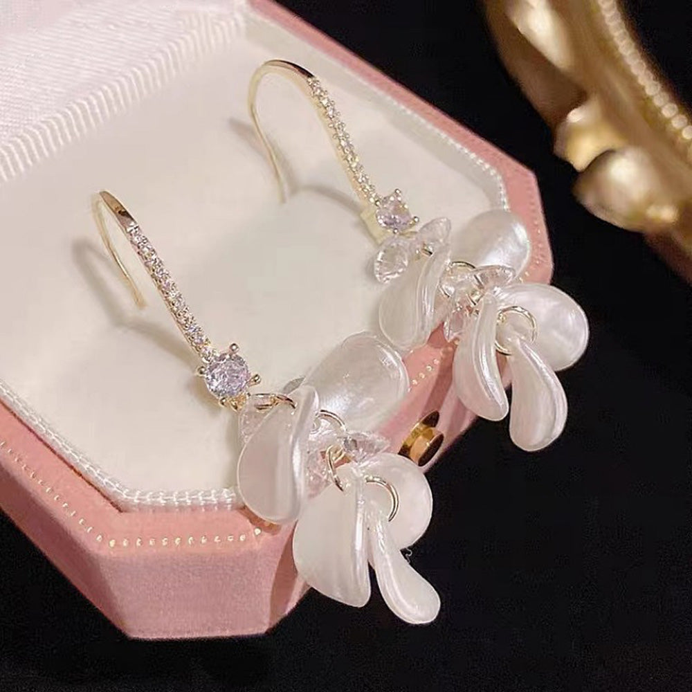 Delicate Diamond Accent Drop Earrings Sweet & Sparkling Fashion Jewelry