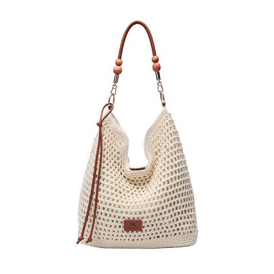 Women's Summer Woven Knit Tote Beach Handbag