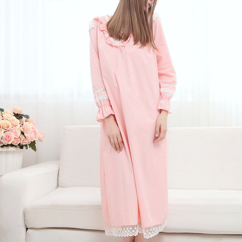 Palace Vintage Cotton Long Sleeve Princess Nightdress