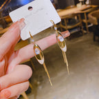 Elegant Dangle Water Drop Tassel Earrings