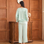 Silk Pullover Lace Pajama Set