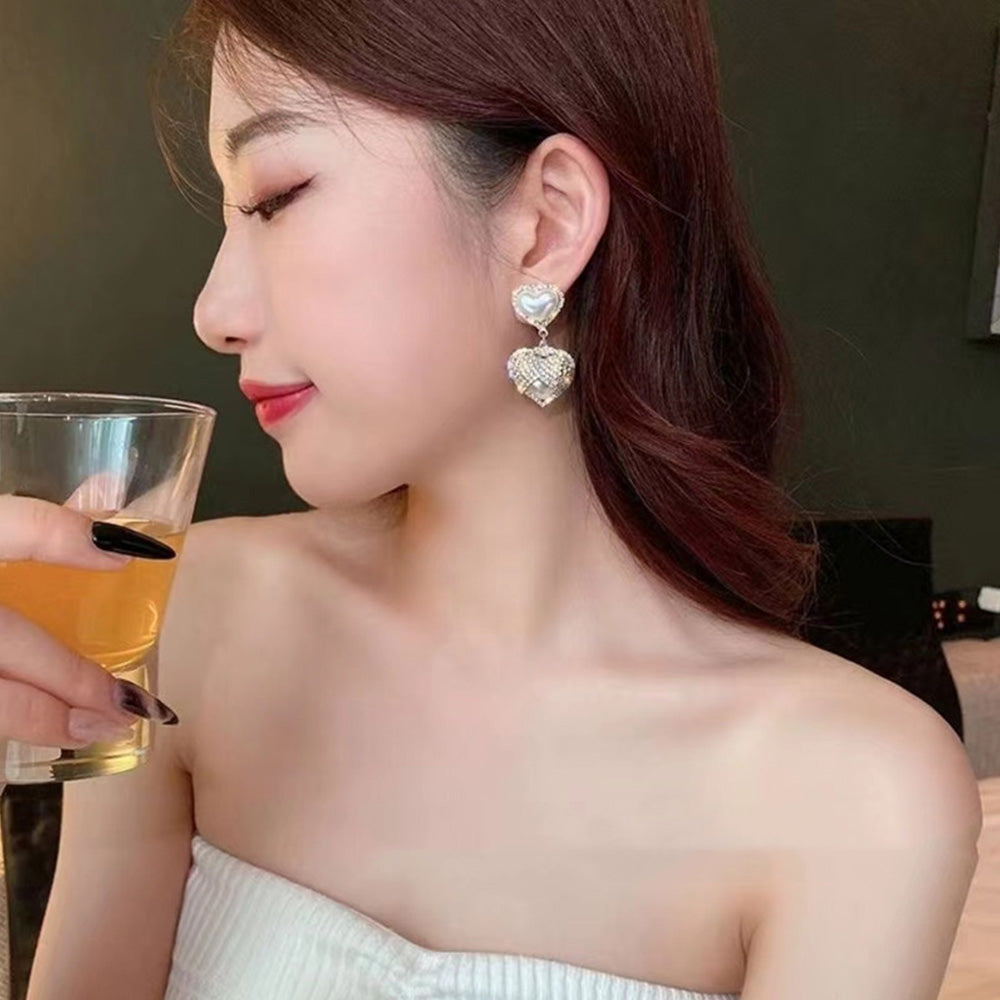 Vintage Heart Drop Earrings