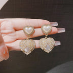 Vintage Heart Drop Earrings