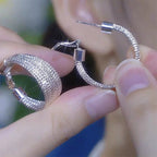 Gold and Silver Large Geometric Earrings