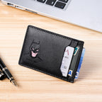 Batman Themed Men's Leather ID Card Wallet