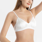 Women's Wire-Free Triangle Cup Satin Bra