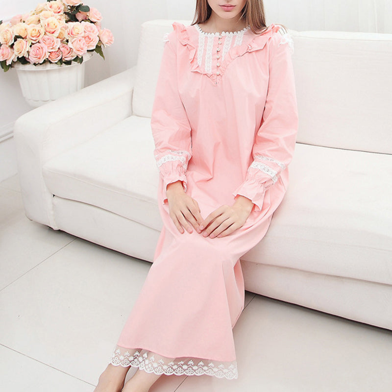 Palace Vintage Cotton Long Sleeve Princess Nightdress