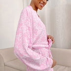 Floral Nightgown Suspenders Two Piece Set