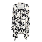 Printed Breathable Knit Sleeve Robe Set