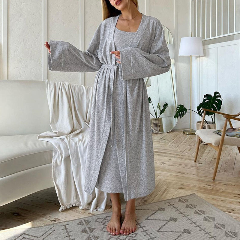 Fashion Loose Cardigan Suspender Robes