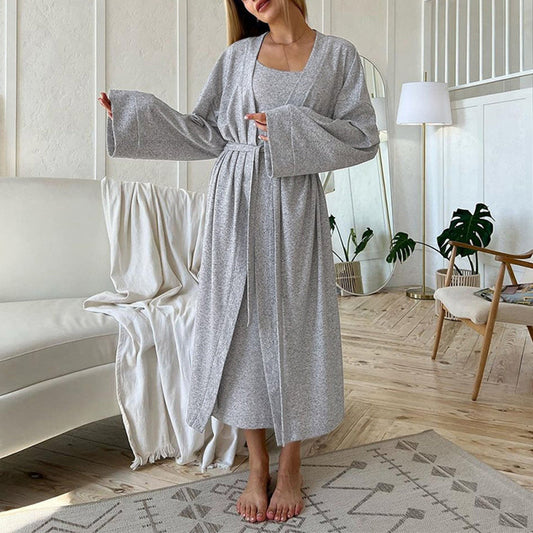 Fashion Loose Cardigan Suspender Robes