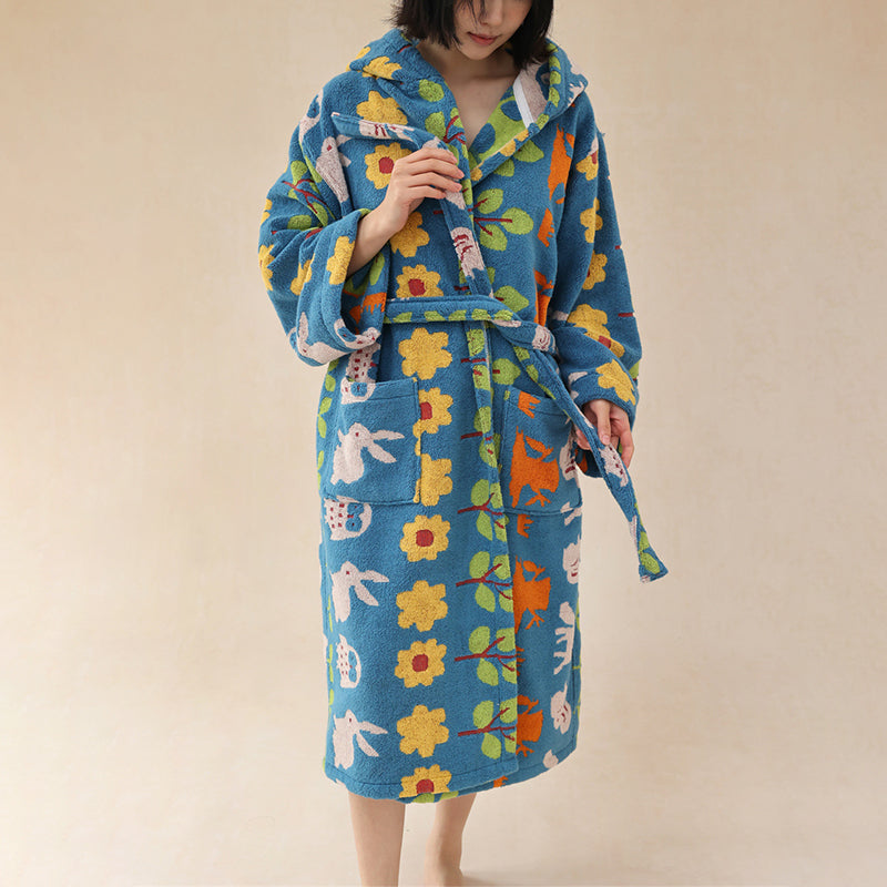 Pure Cotton Parent-Child Animal Forest Robe