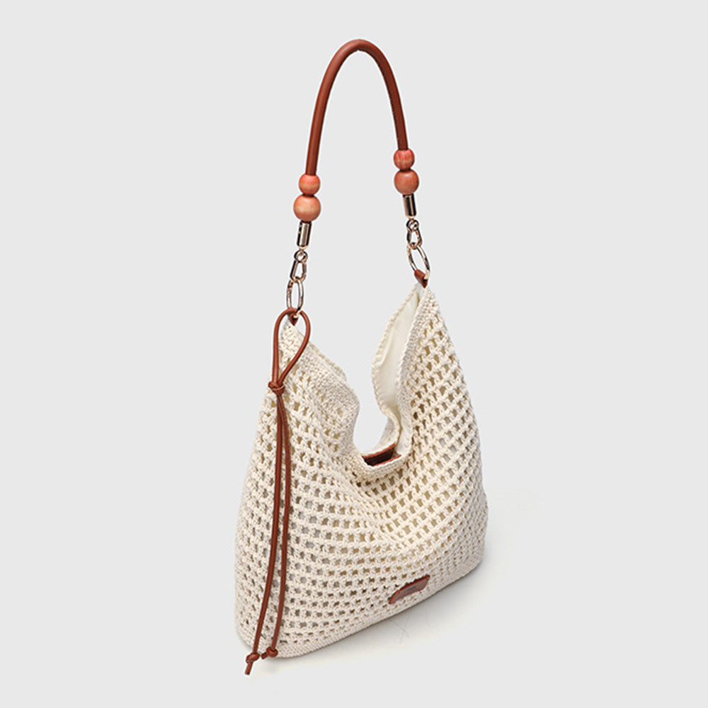 Women's Summer Woven Knit Tote Beach Handbag