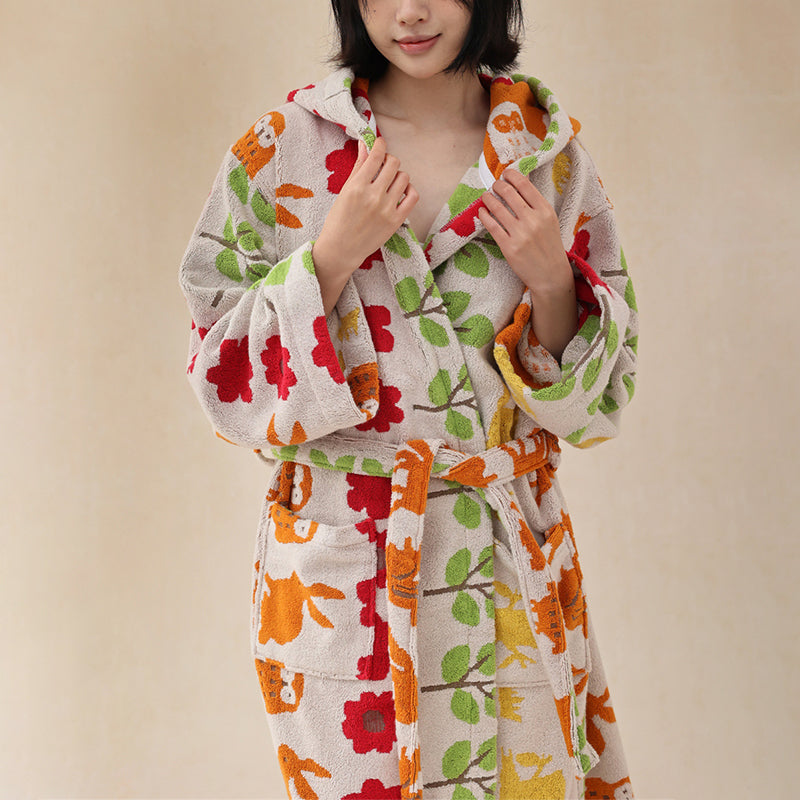 Pure Cotton Parent-Child Animal Forest Robe
