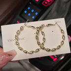 Gold and Silver Twist Hoop Earrings