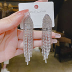 Sparkling Simulated Diamond Long Earrings for Women
