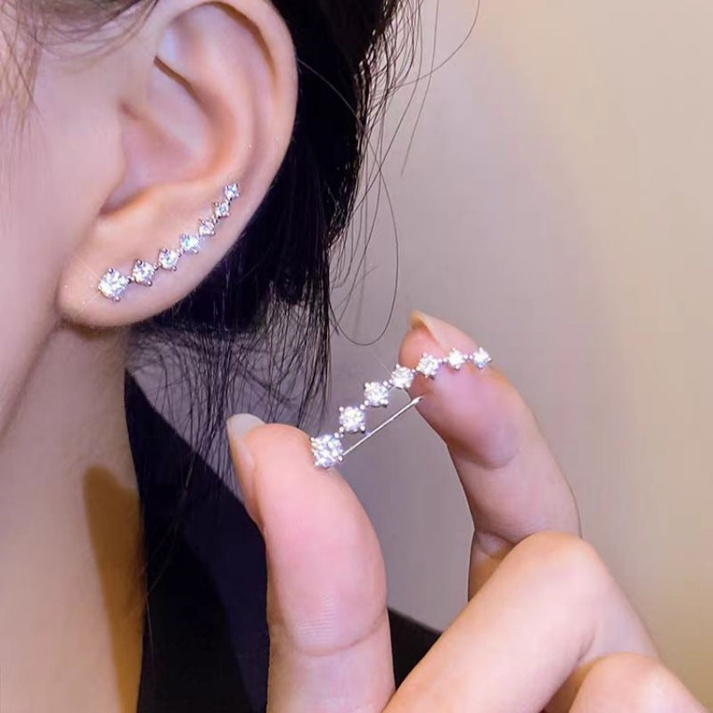 Ear Climber Stud Earrings for Women