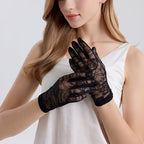 Black Silk Light Breathable Sun Protection Gloves