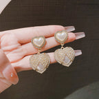 Vintage Heart Drop Earrings