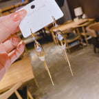 Elegant Dangle Water Drop Tassel Earrings