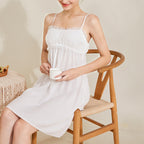 White Cotton Sexy Halter Nightdress