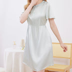 Tie Waisted One-piece Silk Nightgown