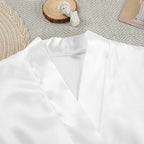 White Feather Loose Suspender Robe Two-Piece Set