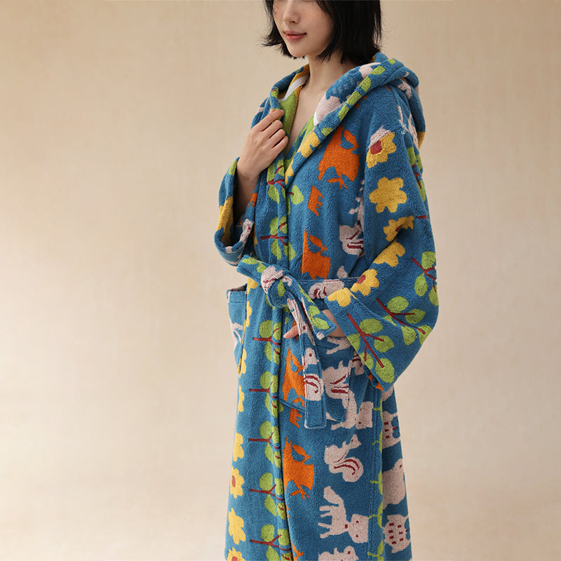Pure Cotton Parent-Child Animal Forest Robe