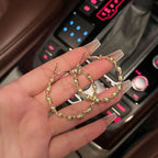 Gold and Silver Twist Hoop Earrings