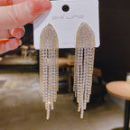 Sparkling Simulated Diamond Long Earrings for Women