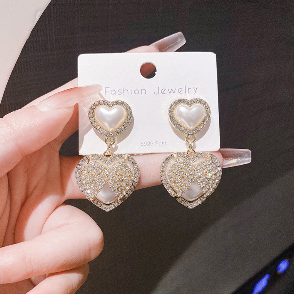 Vintage Heart Drop Earrings