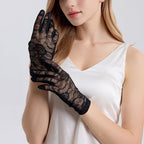 Black Silk Light Breathable Sun Protection Gloves