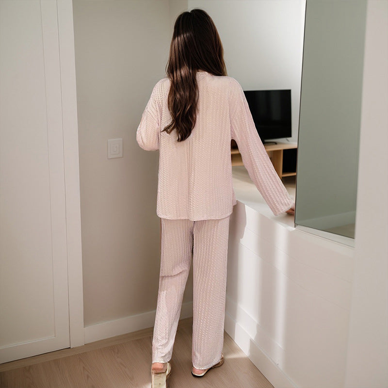 Women's Light Purple Lace Pajama Set