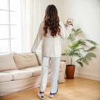 Women's Long Sleeve Bow Pullover Pajama Set