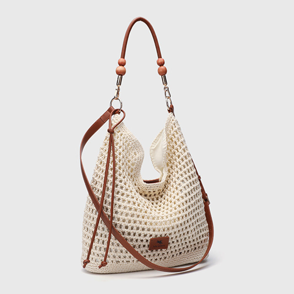 Women's Summer Woven Knit Tote Beach Handbag