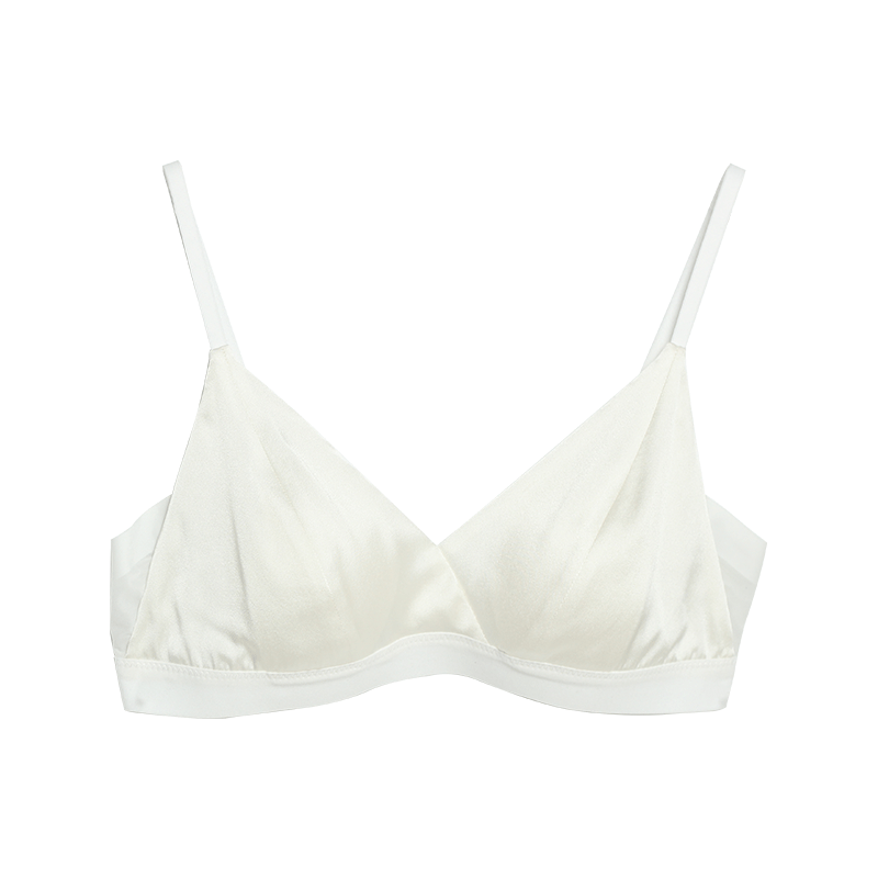 Women's Wire-Free Triangle Cup Satin Bra