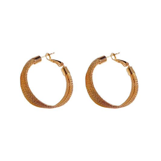 Gold and Silver Large Geometric Earrings